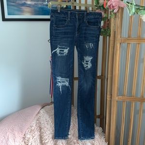 American Eagle Ripped Denim Jeggings
